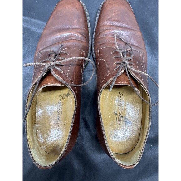 Santoni Men’s Cap Toe Oxford Dress Shoes Brown US 10 Style 101242 Gently Worn main image 10